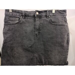 Indigo Rising Black Denim Mini M Skirt streetwear punk rave summer party